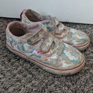 Vans Velcro Unicorn Little Girls Toddler Shoes Size 10